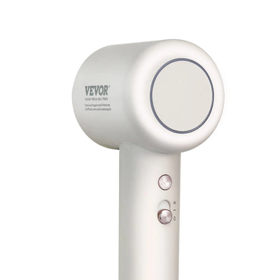 VEVOR High-Speed Hair Dryer with 102,000RPM Brushless Motor, 200 Million Negative Ions Hair Blow Dryer, 3-Color Temp LED Lights & 2 Speeds, Lightweight Hairdryer with Diffuser & Nozzle for Home Travel