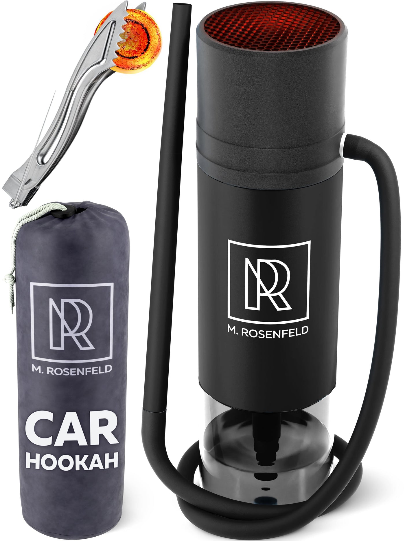 Portable Hookah Set for Travel Car Hookah with Accessories Personal Hookah Cup with Silicone Hose Easytoclean Design Compact Black Hooka Set for Outdoor Use