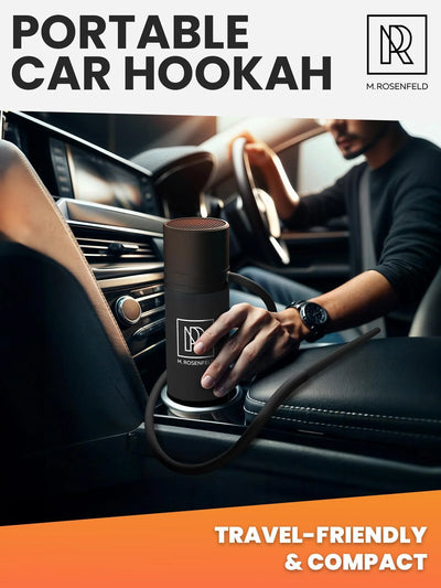 Portable Hookah Set for Travel Car Hookah with Accessories Personal Hookah Cup with Silicone Hose Easytoclean Design Compact Black Hooka Set for Outdoor Use