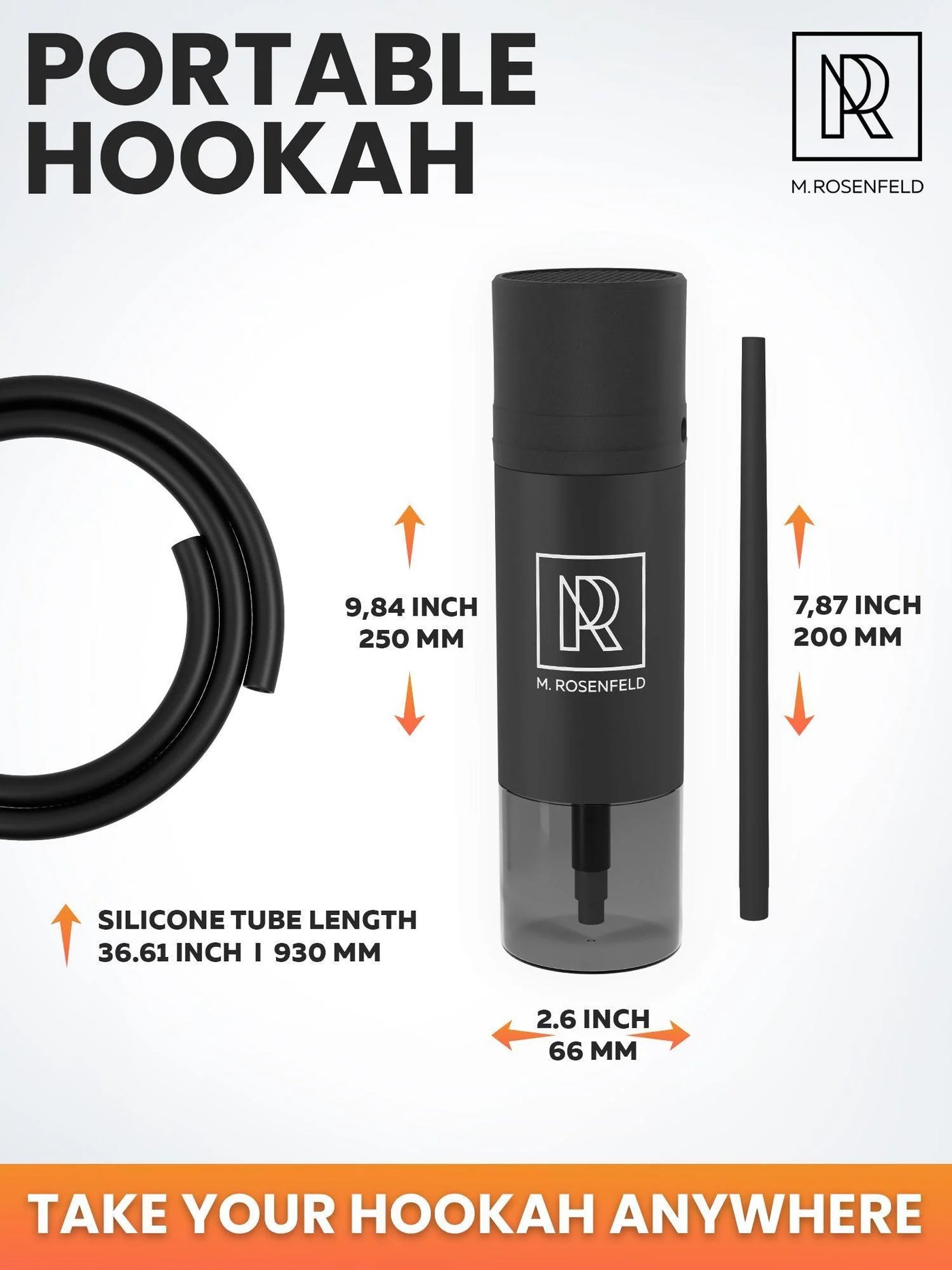 Portable Hookah Set for Travel Car Hookah with Accessories Personal Hookah Cup with Silicone Hose Easytoclean Design Compact Black Hooka Set for Outdoor Use