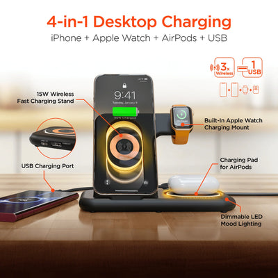 Hypergear 4 in 1 Wireless Charging Stand